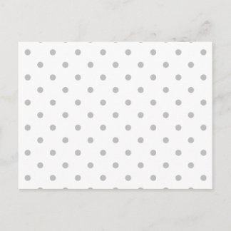 Light Grey and White Polka Dot Pattern. Postcard