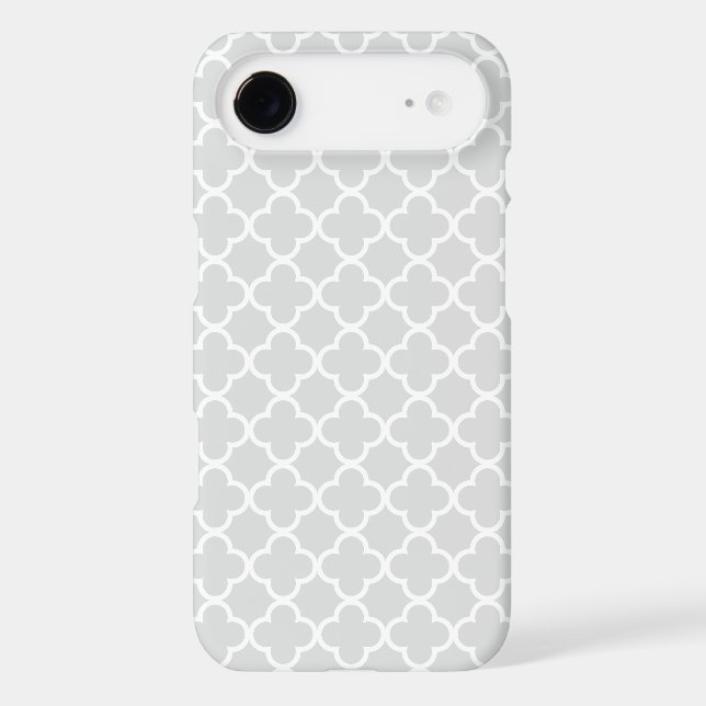 Light Grey and White Quatrefoil Patterns Case-Mate Samsung Galaxy Case (Back)