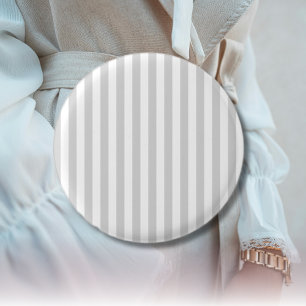Light Grey and White Stripes 3 Cm Round Badge