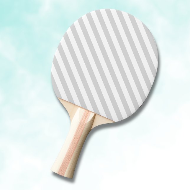 Light Grey and White Stripes Ping Pong Paddle (Creator Uploaded)