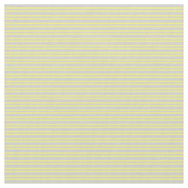 Light Grey and Yellow Coloured Striped Pattern Fabric (Close Up)