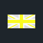 Light Grey and Yellow Union Jack Canvas Print<br><div class="desc">Light grey and yellow pattern based on the Union Jack.</div>