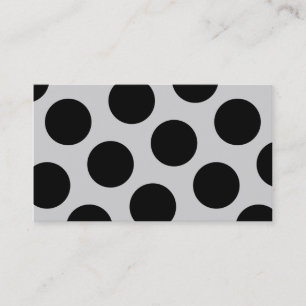 Light Grey & Black Dots Business Card
