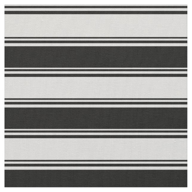 Light Grey & Black Striped Pattern Fabric (Close Up)