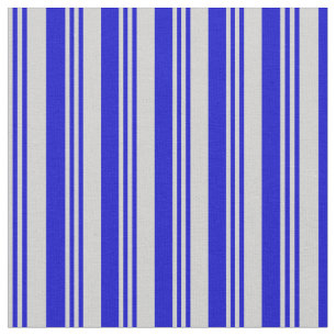 Light Grey & Blue Coloured Lines Pattern Fabric