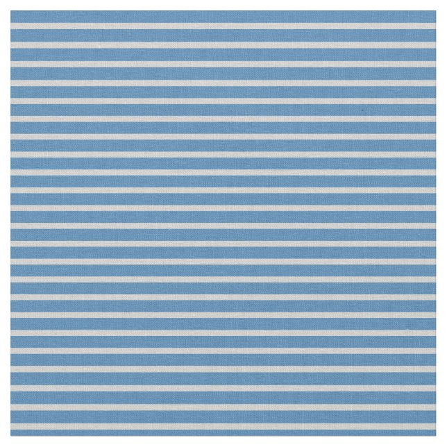 Light Grey & Blue Coloured Stripes Fabric (Close Up)