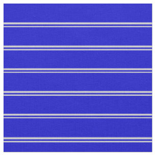 Light Grey & Blue Coloured Stripes/Lines Pattern Fabric