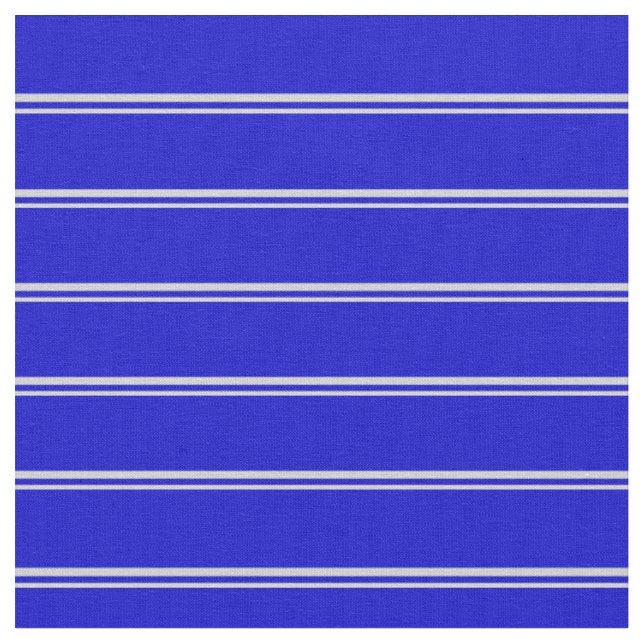 Light Grey & Blue Coloured Stripes/Lines Pattern Fabric (Close Up)