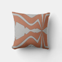 Light Grey Bold Large Sound Wave Design on Rust