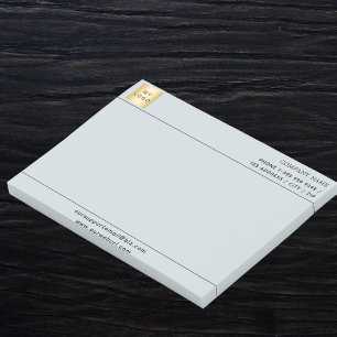Light grey business logo post-it notes