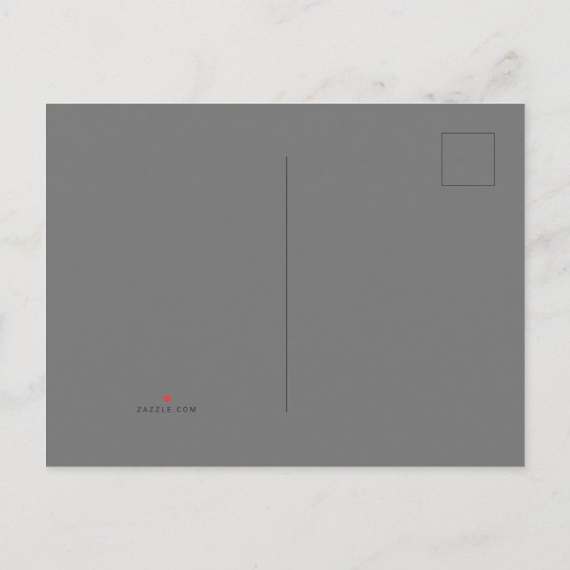 Light Grey #C1C1C1, Kangaroo Announcement Postcard (Back)