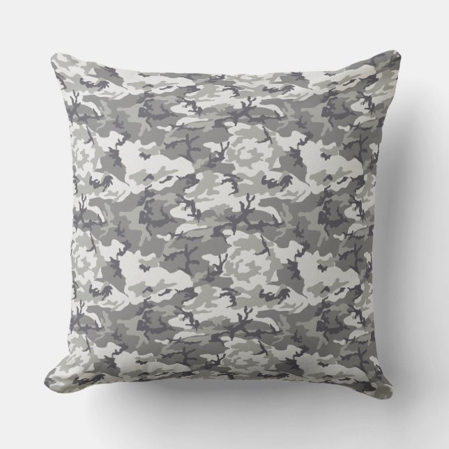 Light Grey Camo | Father's Day Gift Cushion (Front)