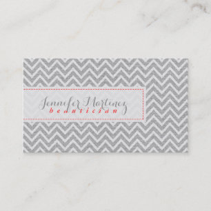 Light Grey Chevron Pattern Linen Texture 3a Business Card