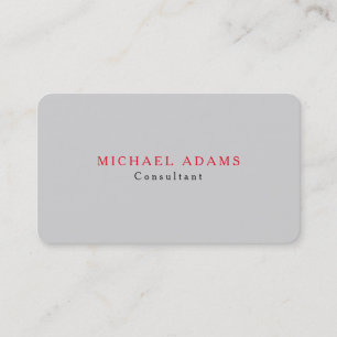 Light Grey Classical Plain Professional Creation Business Card