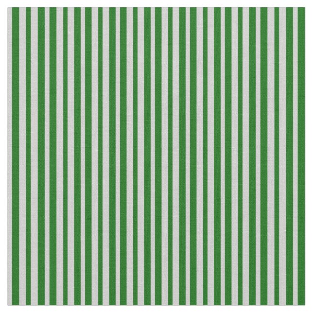 Light Grey & Dark Green Stripes/Lines Pattern Fabric (Close Up)