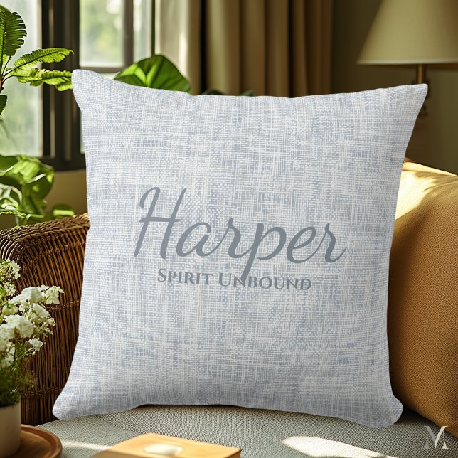 Light Grey Denim Texture | Custom Rustic Decor Cushion (Creator Uploaded)