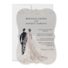 Light Grey Elegant Traditional Bride Groom Wedding