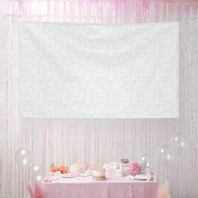 Light Grey Geometric Floral |Modern Summer Pattern Banner (Party)