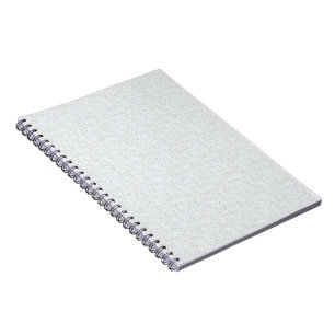 Light Grey Geometric Floral  Modern Summer Pattern Notebook