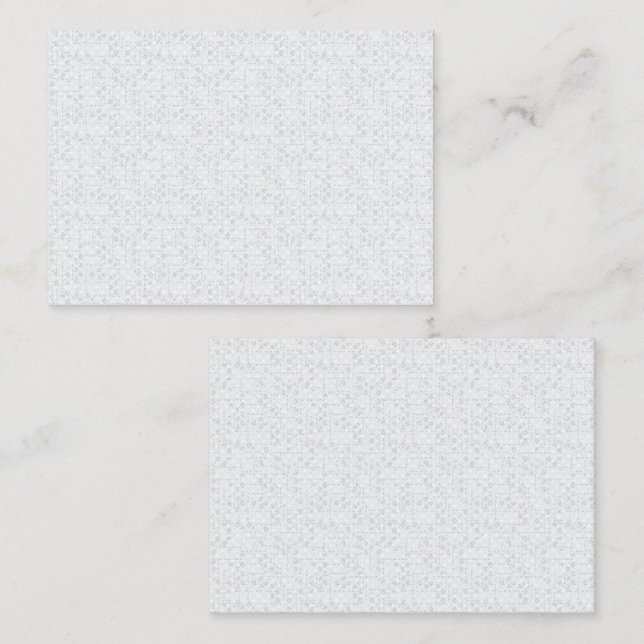 Light Grey Geometric Floral Pattern Calling Card (Front/Back)