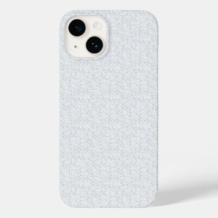 Light Grey Geometric Floral Pattern Case-Mate iPhone 14 Case