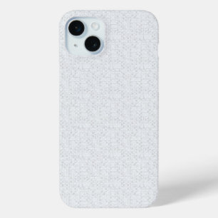 Light Grey Geometric Floral Pattern iPhone 15 Mini Case