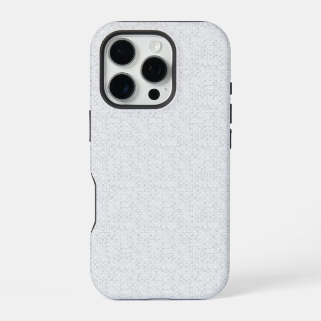 Light Grey Geometric Floral Pattern iPhone Case (Back)