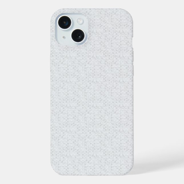 Light Grey Geometric Floral Pattern iPhone Case (Back)