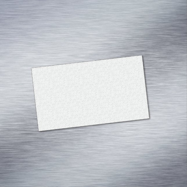 Light Grey Geometric Floral Pattern Magnetic Business Card (In Situ)