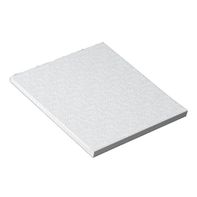 Light Grey Geometric Floral Pattern Notepad (Angled)