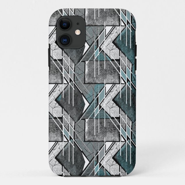 Light grey geometric print.  Case-Mate iPhone case (Back)