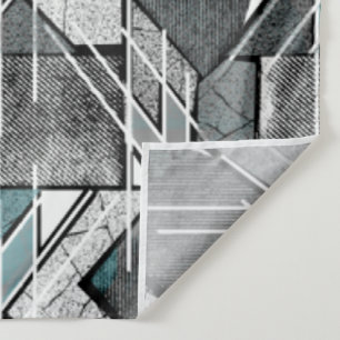 Light grey geometric print. tapestry