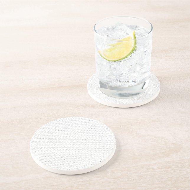 Light Grey Geometric Tiles - Summer Coastal Decor  Coaster (Side)