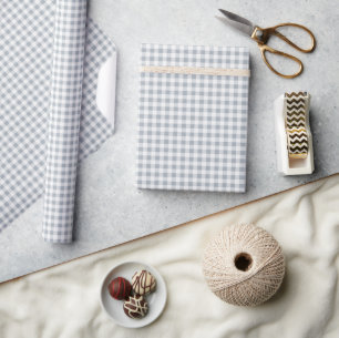 Light grey gingham  wrapping paper