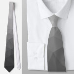 Light grey Gradient Geometric Mesh Pattern Tie<br><div class="desc">Suit Accessories men's neck ties with modern geometrical design. 
Elegant and cool Triangle geometric mesh with black and white gradient for him.</div>