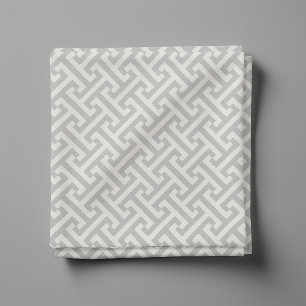 Light Grey Greek Key Pattern Fabric