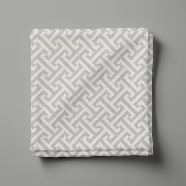 Light Grey Greek Key Pattern Fabric (Creator Uploaded)