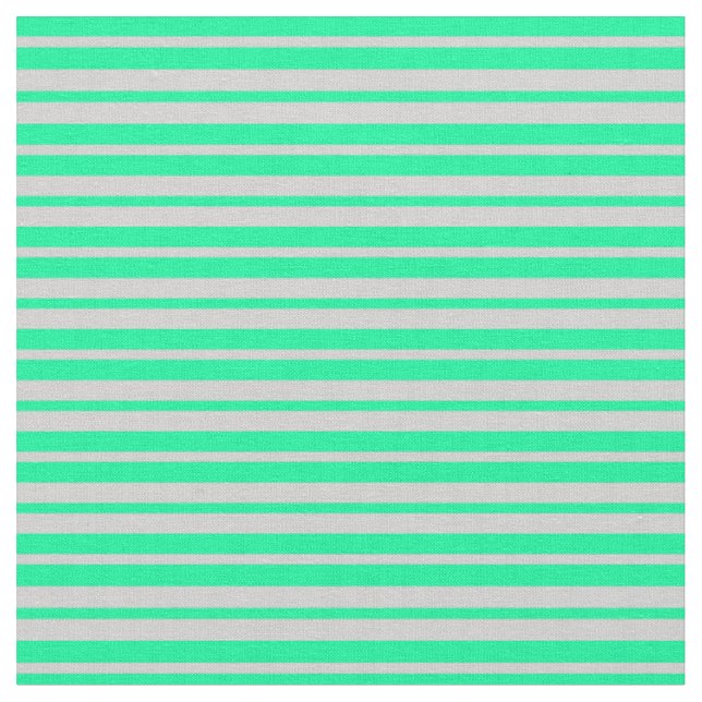 Light Grey & Green Lines Pattern Fabric (Close Up)