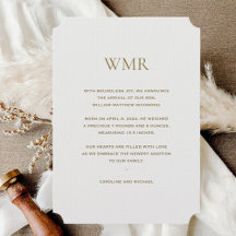 Light Grey Initials Boy Birth