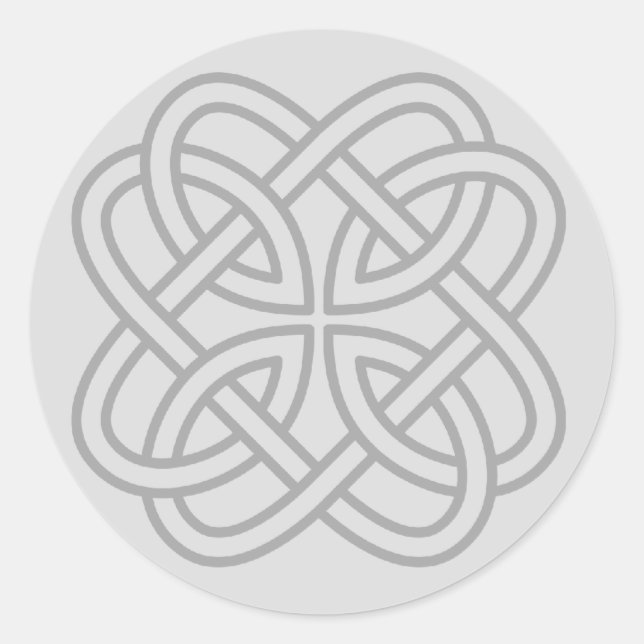 Light Grey Irish Celtic Love Knot Envelope Seals (Front)