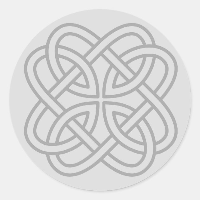 Light Grey Irish Celtic Love Knot Personal Seals (Front)