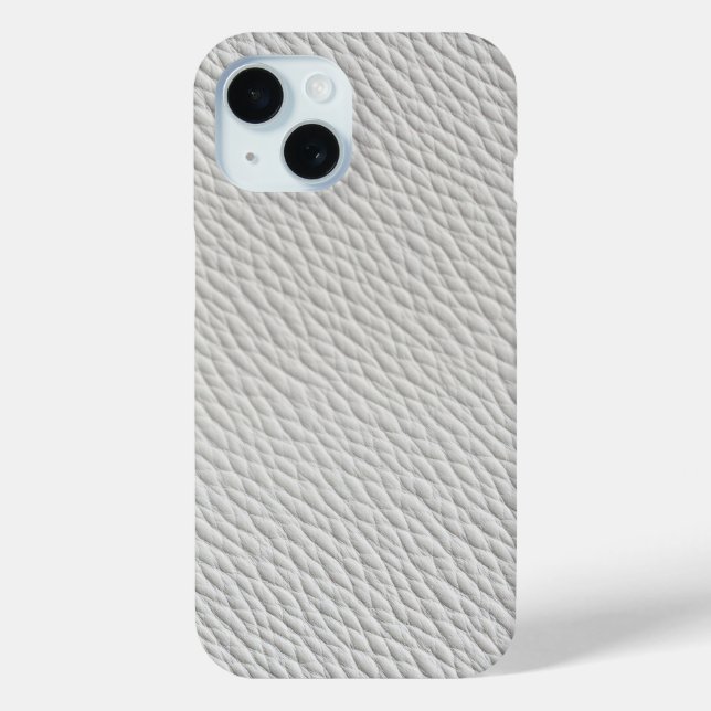 Light Grey Leather Textured Phone Case (Back)