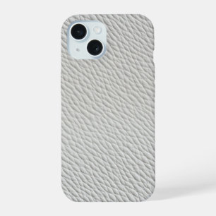 Light Grey Leather Textured Phone Case