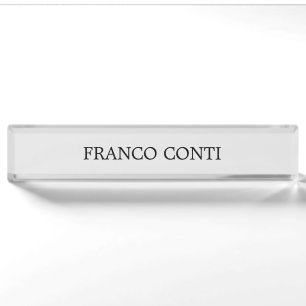 Light Grey Minimalist Plain Modern Nameplate