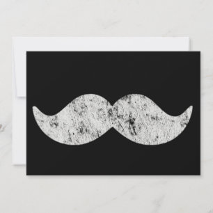 Light Grey Moustache (letterpress style)