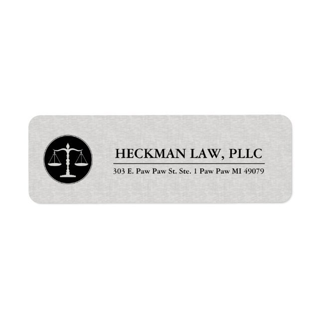 Light Grey Printed Linen Black Justice Logo (Front)