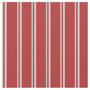 Light Grey & Red Coloured Stripes/Lines Pattern Fabric