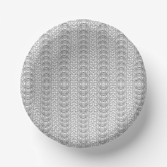 Light grey repeating V-shaped pattern on a white b Paper Plate (Front)