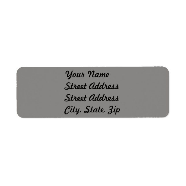 Light Grey Return Address Sticker (Front)