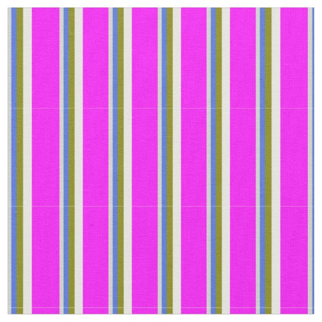 Light Grey, Royal Blue, Green, Mint Cream, Fuchsia Fabric (Close Up)